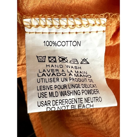 Grifflin size large orange topwith draw string closure and short sleeves - Picture 5 of 5